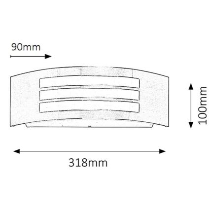 Rabalux - Applique murale extérieure 1xE27/14W/230V IP44