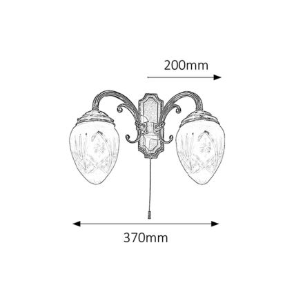Rabalux - Applique murale 2xE14/40W/230V