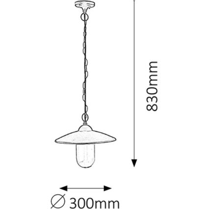 Rabalux - Suspension extérieure 1xE27/60W IP44