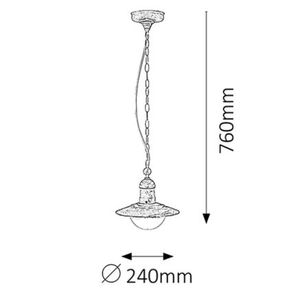 Rabalux - Suspension extérieure 1xE27/60W IP44