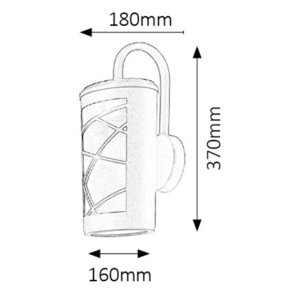 Rabalux - Applique murale extérieure 1xE27/60W/230V IP44