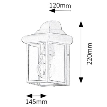 Rabalux - Applique murale extérieure 1xE27/60W/230V IP43 blanc