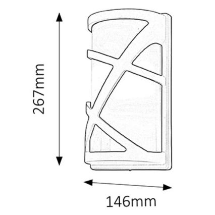 Rabalux - Applique murale extérieure 1xE27/40W IP54