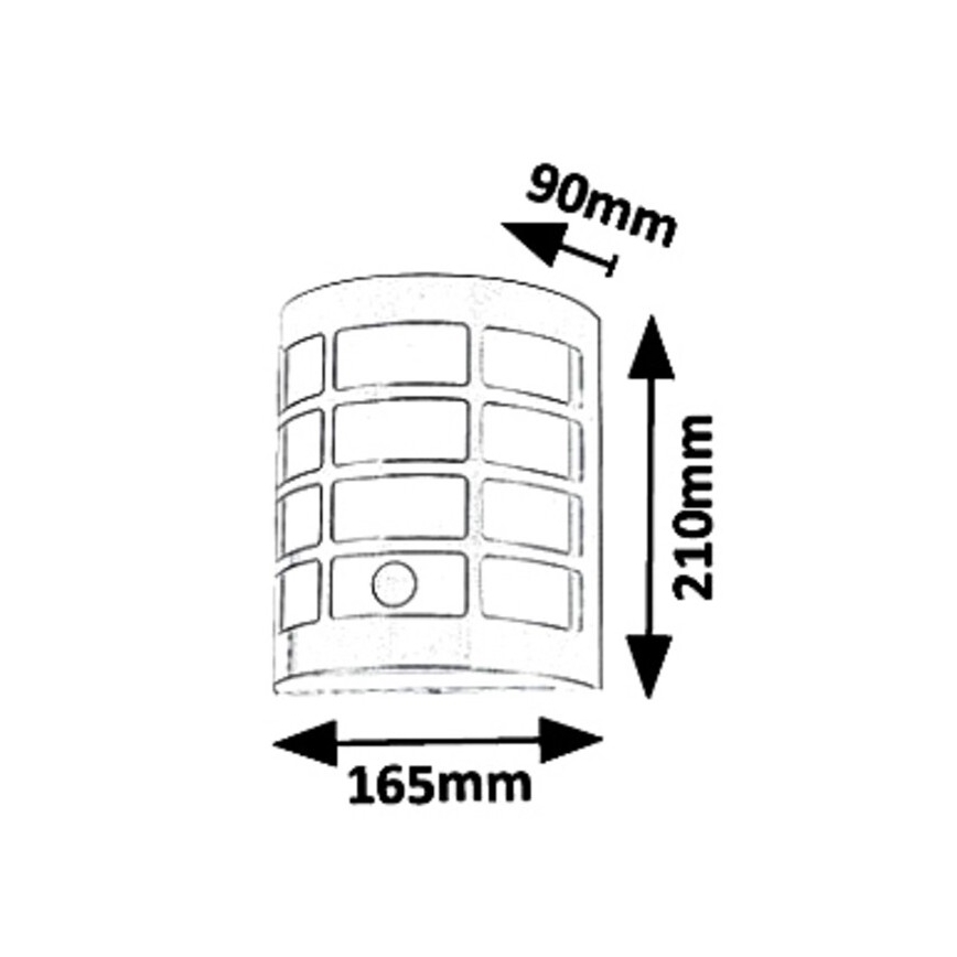 Rabalux 8800 - Applique murale extérieure avec détecteur SEVILLA 1xE27/11W/230V IP44