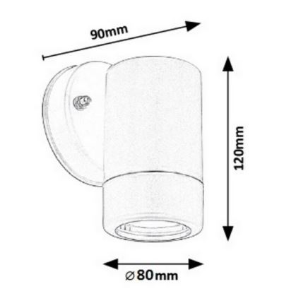 Rabalux - Applique murale extérieure 1xGU10/10W/230V IP44 blanche
