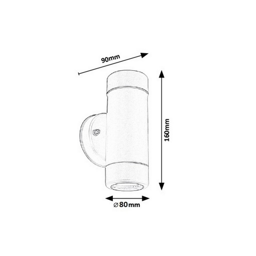 Rabalux - Applique murale extérieure 2xGU10/10W/230V IP44