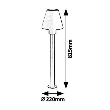 Rabalux 8845 - Lampadaire extérieur FAVARA 1xE27/14W/230V IP44