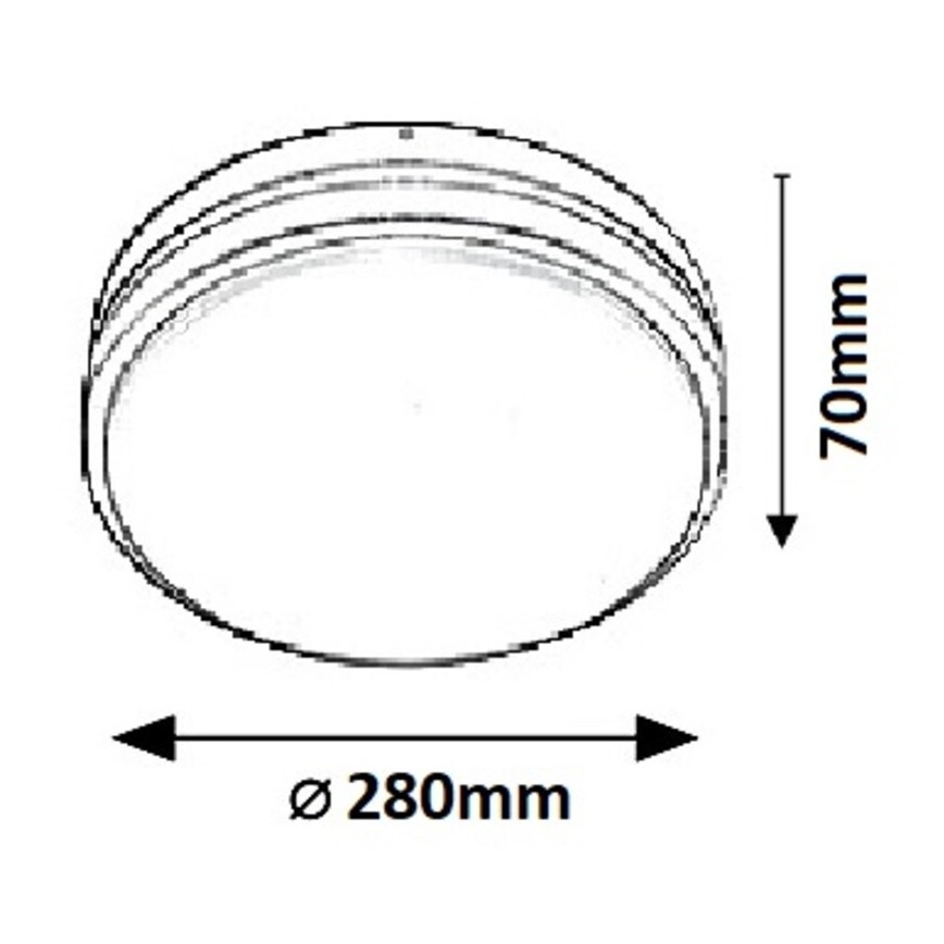 Rabalux - Plafonnier d'extérieur LED HAMBURG LED/12W/230V IP44
