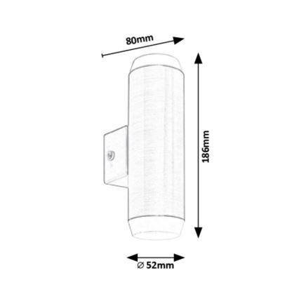 Rabalux - Applique murale extérieure 2xLED/4W/230V IP44 bronze