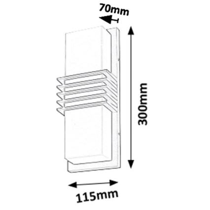 Rabalux - Applique murale extérieure LED/12W/230V IP44 800lm 4000K