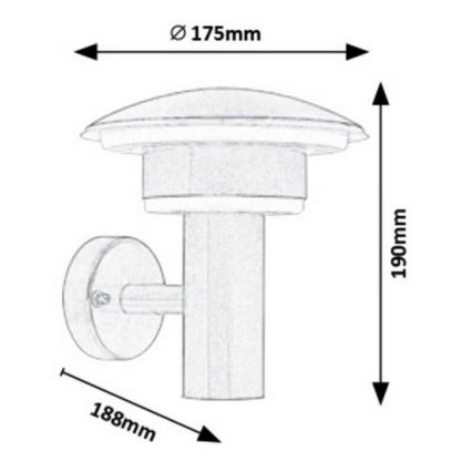 Rabalux - Applique murale LED extérieure LED/9W/230V IP44 1000lm 4000K