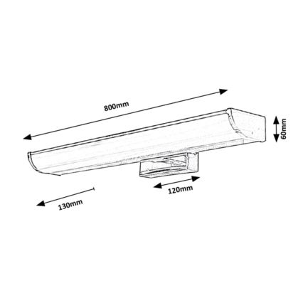 Rabalux - Applique murale de salle de bain LED à intensité variable LED/13,5W/230V IP44