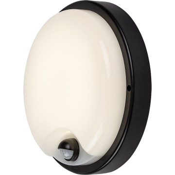 Rabalux - Applique murale d'extérieur LED avec capteur, 18 W, 230 V, IP65, noire