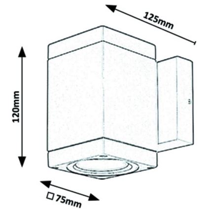 Rabalux - Applique murale extérieur 1xGU10/35W/230V IP54