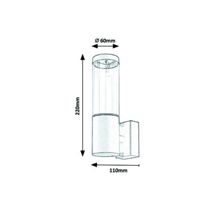 Rabalux - Applique murale extérieur 1xGU10/7W/230V IP44