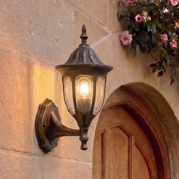 Rabalux - Applique murale extérieure 1xE27/60W/230V IP43 dorée/patinée/noire