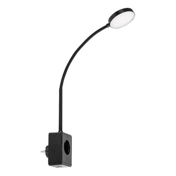 Rabalux - Applique murale LED dimmable LED/4W/230V avec port USB pour prise noire