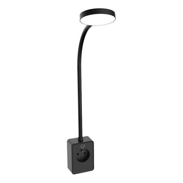 Rabalux - Applique murale LED dimmable LED/4W/230V avec port USB pour prise secteur, noire