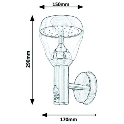 Rabalux - Applique murale LED extérieur avec capteur LED/8,5W/230V IP44