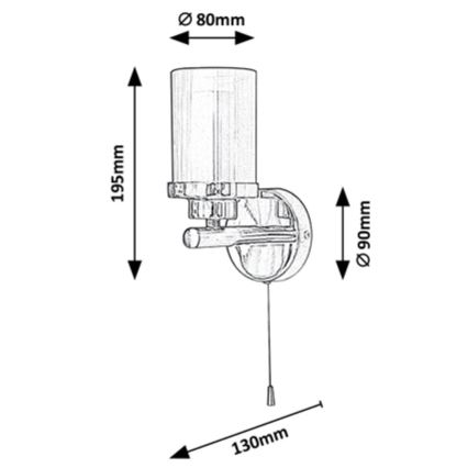 Rabalux - Applique murale salle de bain 1xG9/28W/230V IP44