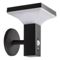 Rabalux - Applique murale solaire avec détecteur LED/4W/230V IP44 noir 2200 mAh