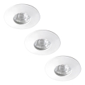 Rabalux - Ensemble de 3 spots LED encastrés pour salle de bains, 4W, 230V, IP44