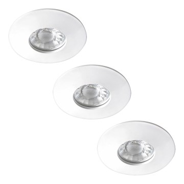 Rabalux - Ensemble de 3 spots LED encastrés pour salle de bains, 4W, 230V, IP44