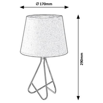 Rabalux - Lampe de table 1xE14/40W/230V noir/doré