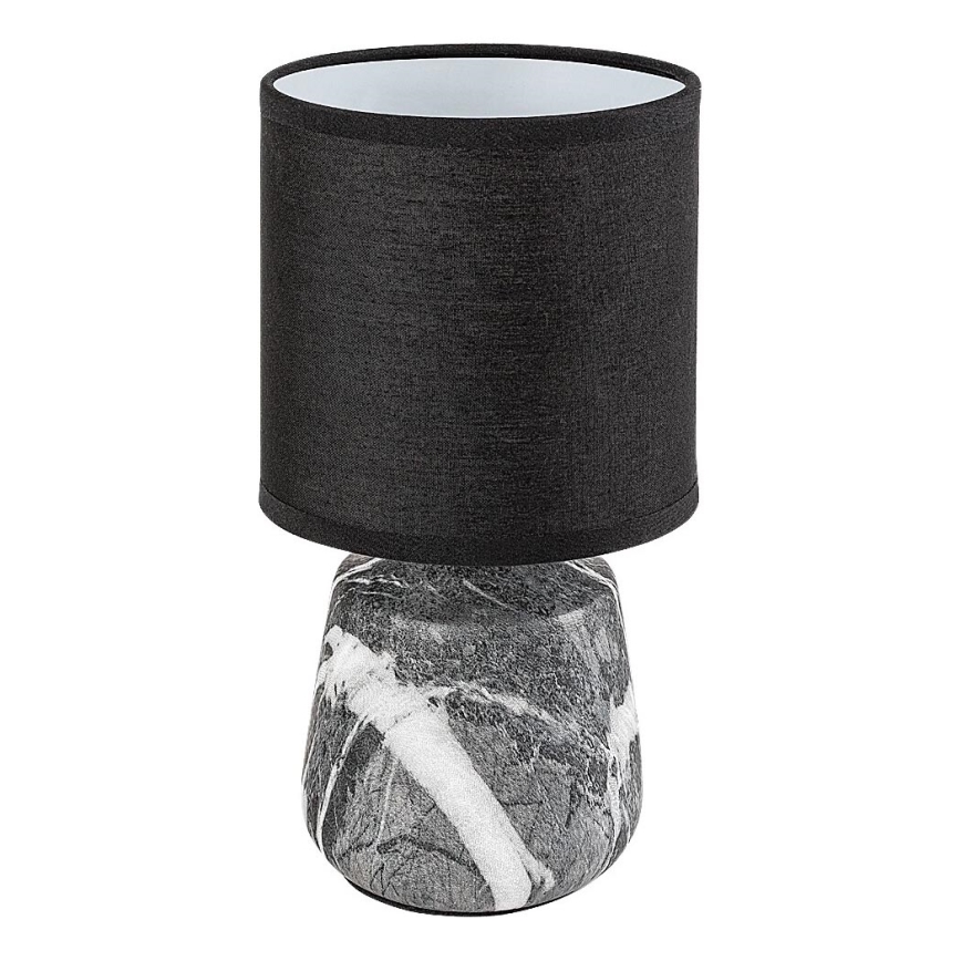 Rabalux - Lampe de table 1xE14/40W/230V, noire, décor marbre