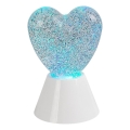 Rabalux - Lampe décorative LED RGB en forme de cœur, 0,8 W, 3xAA
