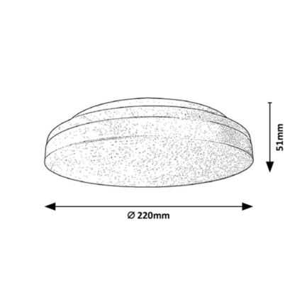 Rabalux - LED Plafonnier de salle de bain LED/18W/230V IP54 3000K/4000K/6000K