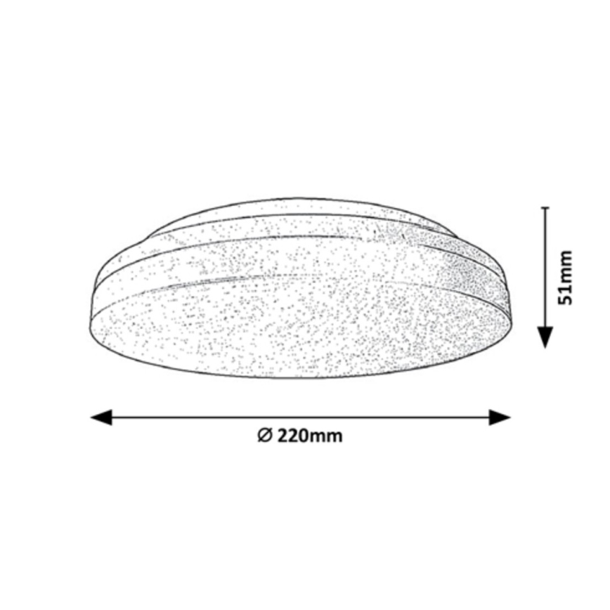 Rabalux - LED Plafonnier de salle de bain LED/18W/230V IP54 3000K/4000K/6000K