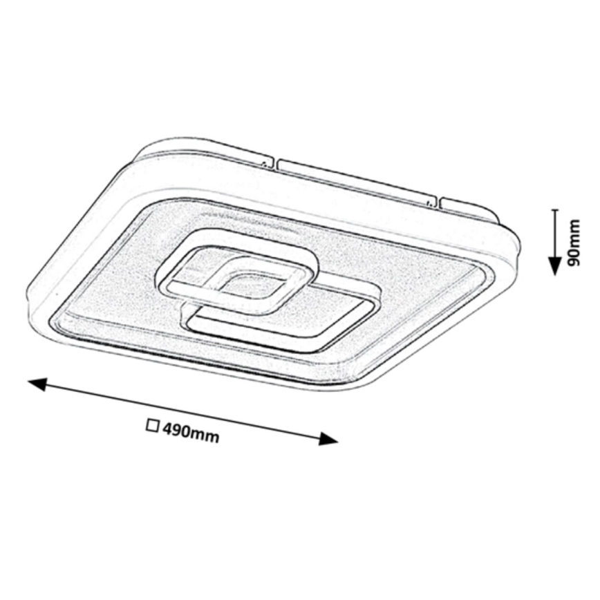 Rabalux - LED Plafonnier LED/50W/230V carré