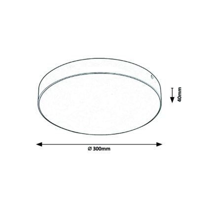 Rabalux - Plafonnier LED pour salle de bains LED/24W/230V 2800K/4000K/6000K IP44 noir Ø 30 cm