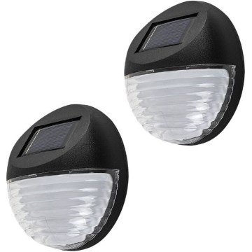 Rabalux - Lot de 2 appliques murales solaires à LED, 0,06 W, 1,2 V, 300 mAh, IP44
