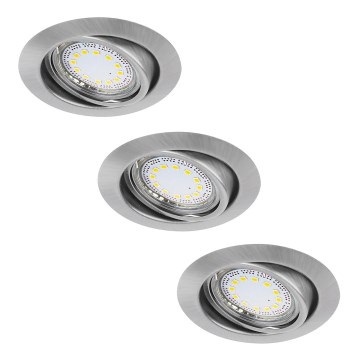 Rabalux - Lot de 3 spots encastrables LED 1xGU10/3W/230V IP40