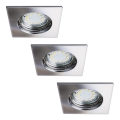 Rabalux - Lot de 3 spots LED encastrés pour salle de bains, 1x GU10/3W/230V, IP44