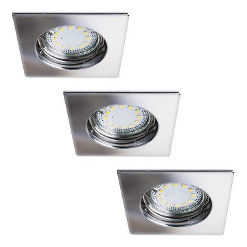 Rabalux - Lot de 3 spots LED encastrés pour salle de bains, 1x GU10/3W/230V, IP44