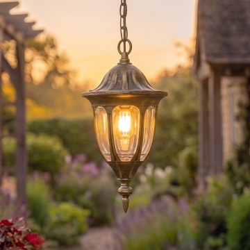 Rabalux - Lustre d'extérieur 1xE27/60W/230V IP43 doré/patiné/noir