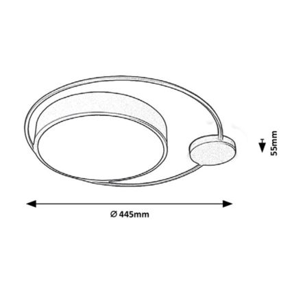 Rabalux - Plafonnier 2xLED/28W/230V