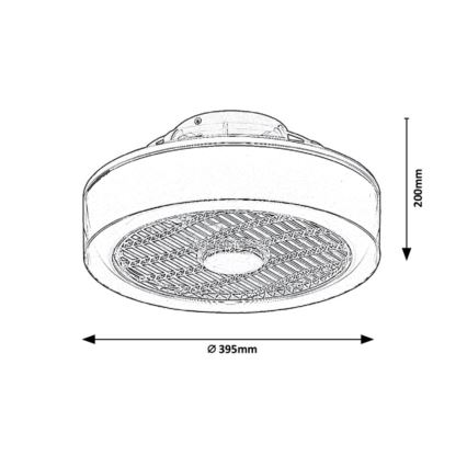 Rabalux - Plafonnier LED à intensité variable avec ventilateur LED/30W/230V + télécommande