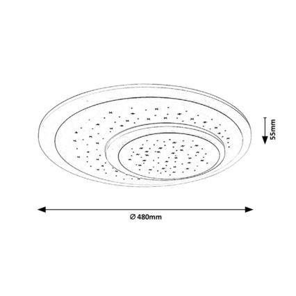 Rabalux - Plafonnier à intensité variable LED/47W/230V 3000-6000K + télécommande