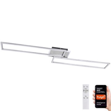 Rabalux - Plafonnier à intensité variable LED LED/40W/230V 2700-6500K Wi-Fi Tuya chrome mat + télécommande