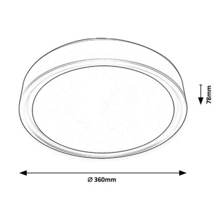 Rabalux - Plafonnier à intensité variable LED RGB avec détecteur LED/28W/230V 2700-5000K + télécommande