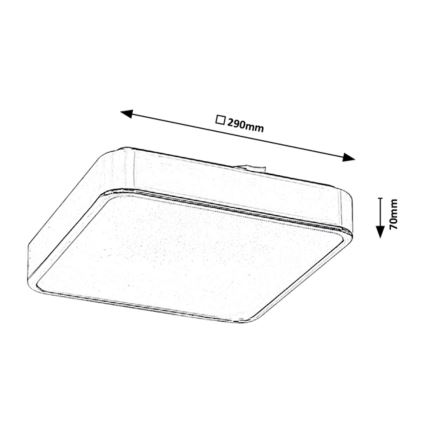 Rabalux - Plafonnier de salle de bain LED RGB à intensité variable LED/22W/230V 3000-6000K IP44 + télécommande 3000-6000K