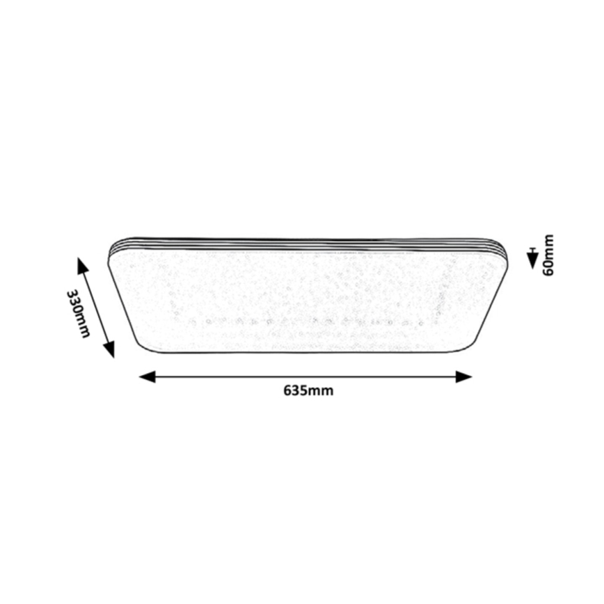 Rabalux - Plafonnier LED LED/36W/230V 33x63,5 cm