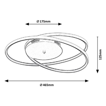 Rabalux - Plafonnier LED, 40 W, 230 V, Ø 46,5