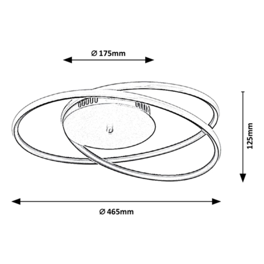 Rabalux - Plafonnier LED, 40 W, 230 V, Ø 46,5
