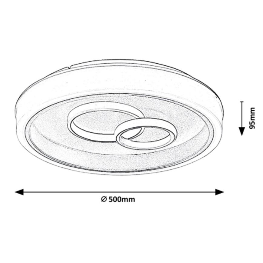 Rabalux - Plafonnier LED 40 W/230 V, rond, diamètre 50 cm