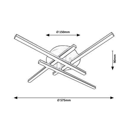 Rabalux - Plafonnier LED 4xLED/25W/230V